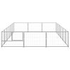 Dog Kennel Silver 193.8 ft¬≤ Steel