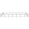 Dog Kennel Black 376.7 ft¬≤ Steel