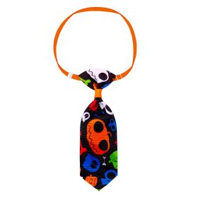 Halloween Dog Accessoires Small Dog Bow Tie Skull Pet Supplies Dog Bows Pet Dog Bowtie/ Neckties Small Dog Hari Bows (Style: 1)